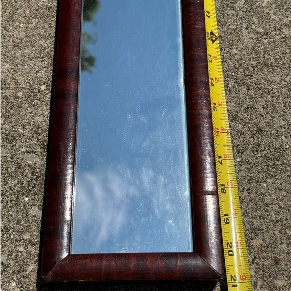 Antique Wall Mirror of Marie Antoinette in beautiful tiger's eye wooden frame - Picture 4 of 8